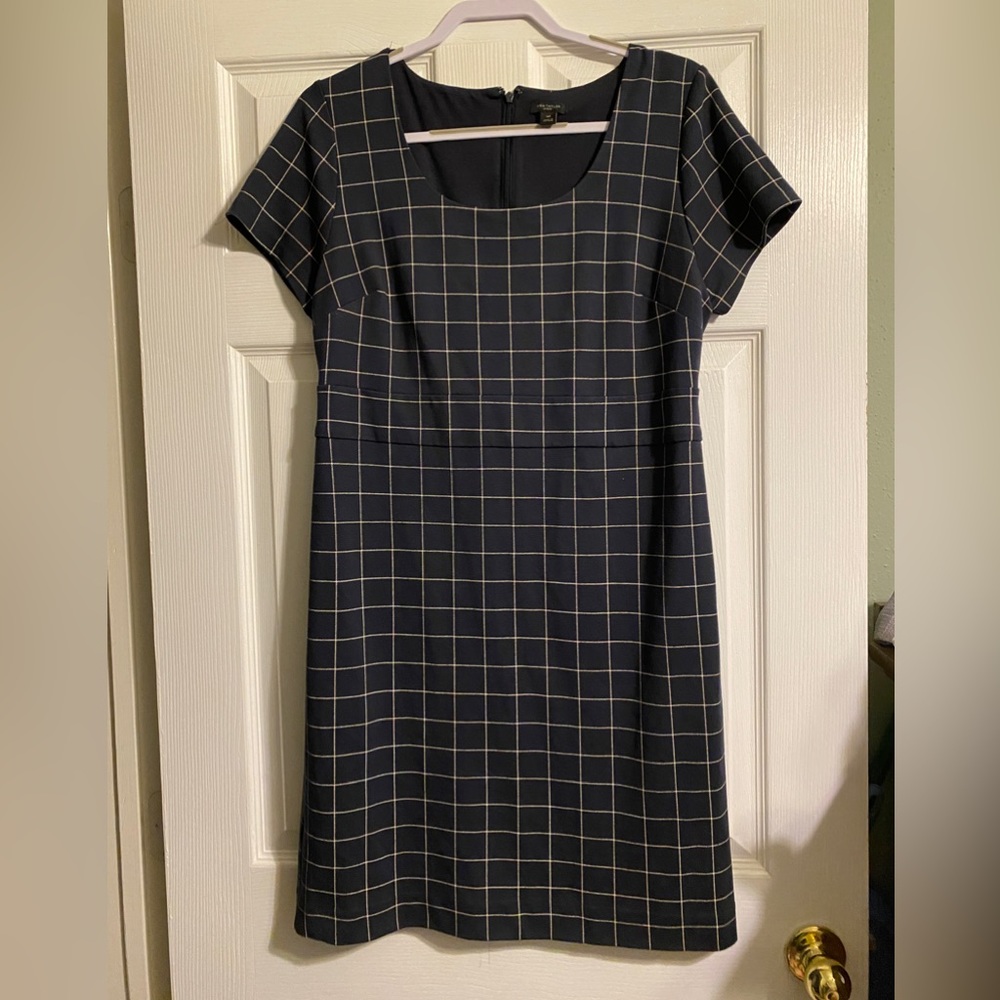 AT 14p Navy Plaid dress
